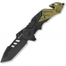 Нож складной GANZO черный/оливковый G629-GR